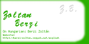 zoltan berzi business card